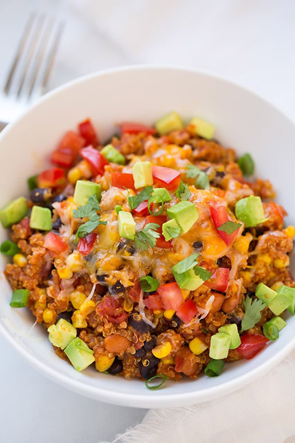 Slow Cooker Enchilada Quinoa Bake