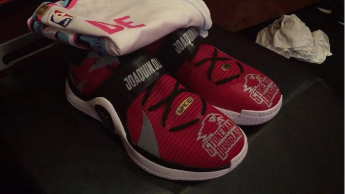 Dwyane Wade had sneakers specifically made to honor Joaquin Oliver. (via Miami Herald’s Manny Navarro)