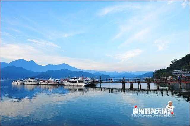 《南投景點美食》日月潭朝霧碼頭日出 埔里鹹油條 恆吉城早餐店蔥油餅加蛋