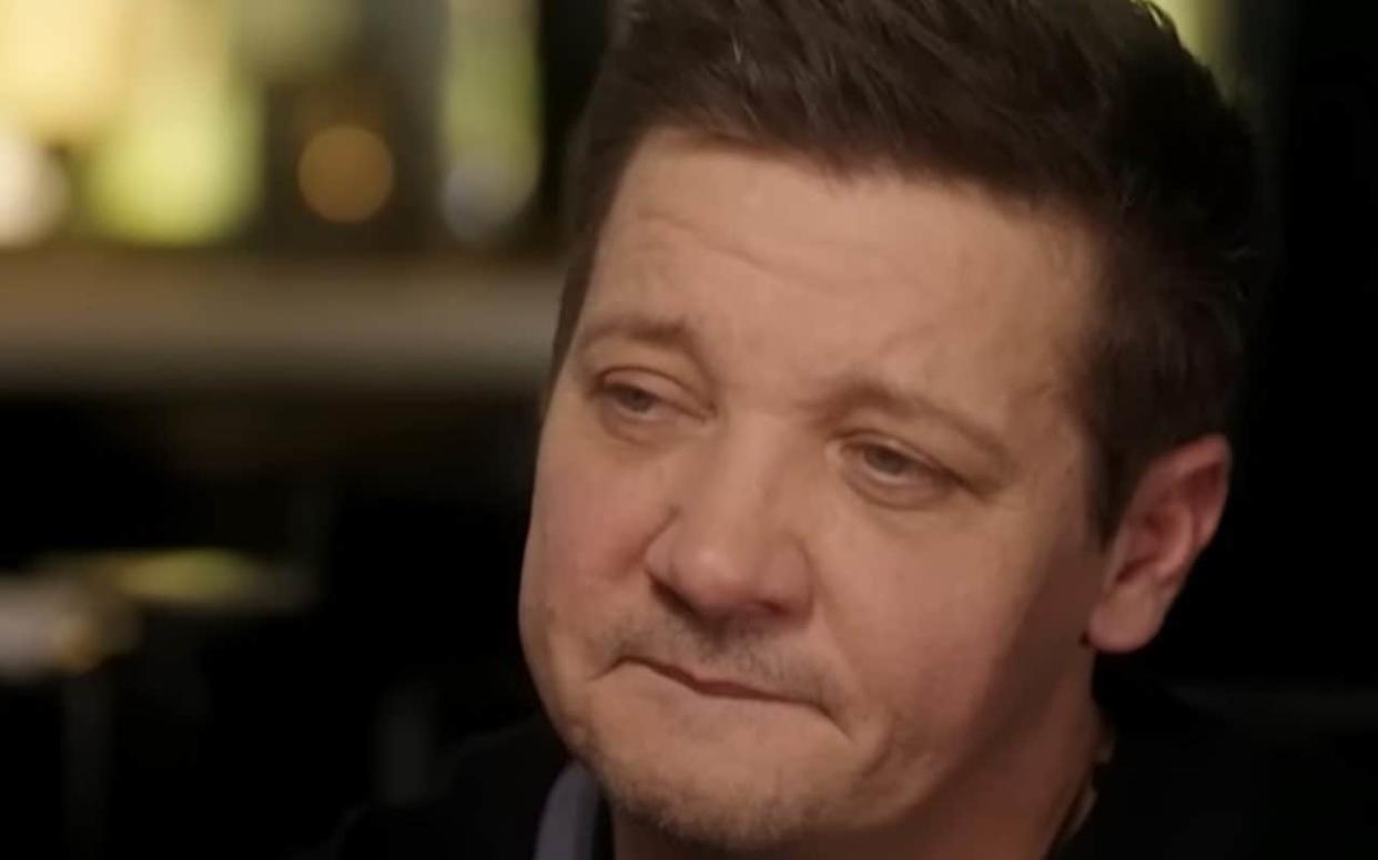 Jeremy Renner speaks during his first interview following the snow plough accident - ABC