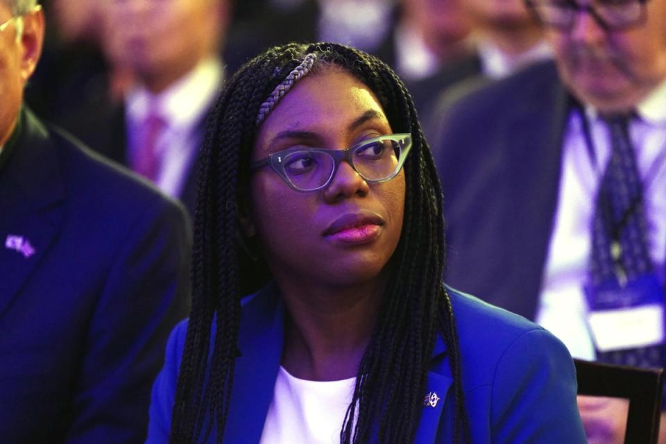 Kemi Badenoch has denied allegations that the government told the Post Office to delay compensation payments (PA Wire)