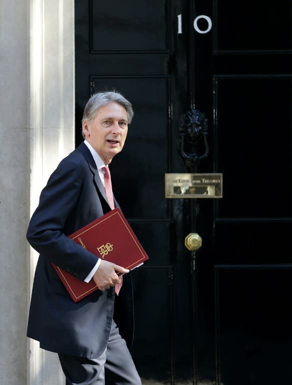 British Finance Minister Philip Hammond arrives at 10 Downing Street on July 19, 2016