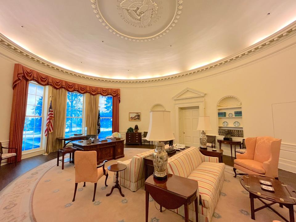 A model of the Oval Office at Jimmy Carter's presidential library and museum.