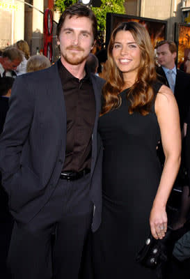 Christian Bale with wife Sibi Blazic at the Hollywood premiere of Warner Bros. Pictures' Batman Begins