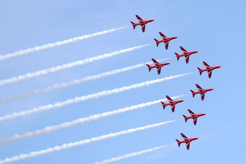 The Red Arrows have had to cancel their Surrey flyover today (July 5) due to poor weather