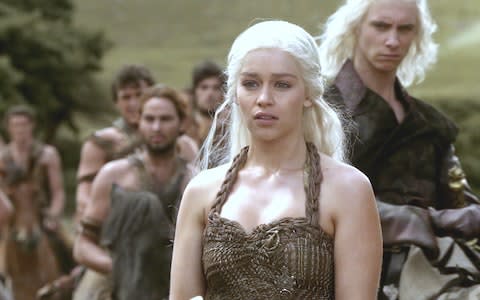 Daenerys Targaryen and her brother Viserys in season one of the HBO TV show - Credit: HBO