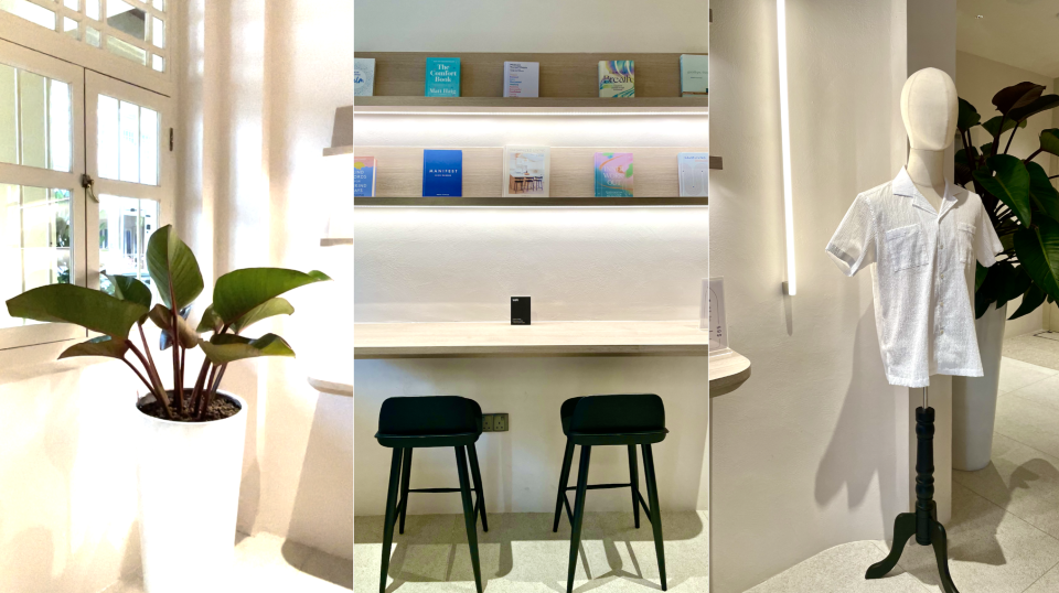 Housed in the hubbub of the bustling heritage district, I was pleasantly greeted by a pastel-coloured waiting area with light-coloured woody furnishings exuding calm and space. PHOTO: Cadence Loh, Yahoo Lifestyle Singapore