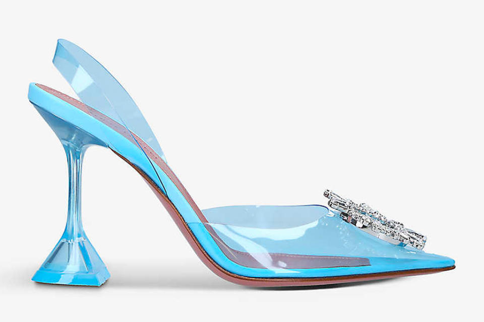 Amina Muaddi Begum glass slippers. - Credit: Courtesy of Selfridges