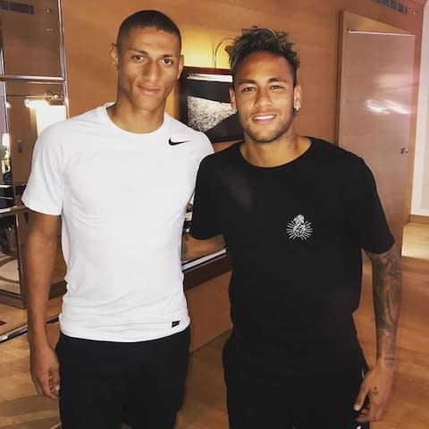 Richarlison with Neymar in Paris - Credit: richarlison.9 / Instagram