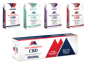 Mid-American 20-count CBD hemp cigarettes