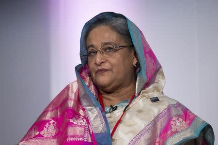 Bangladesh's Prime Minister Sheikh Hasina attends the 'Girl Summit 2014' at the Walworth Academy in London July 22, 2014. REUTERS/Oli Scarff/Pool/Files