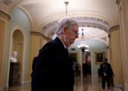 US Senate Majority leader Mitch McConnell is one of 53 Republicans in the Senate, and they have shown little inclination to break ranks with President Donald Trump