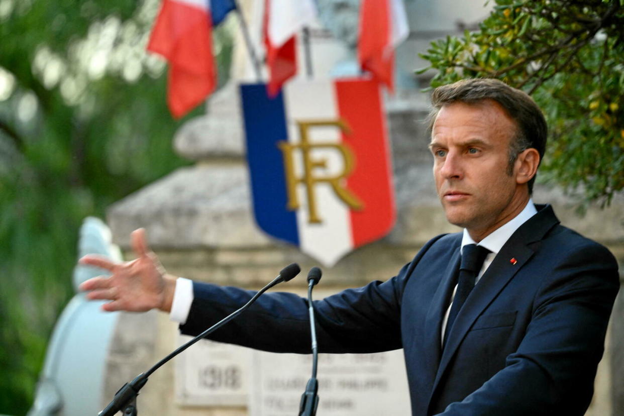 À l'occasion des Journées européennes du patrimoine, le président de la République sera en visite en Côte-d'Or en compagnie de Brigitte Macron et de Stéphane Bern.  - Credit:CHRISTOPHE SIMON / POOL / AFP