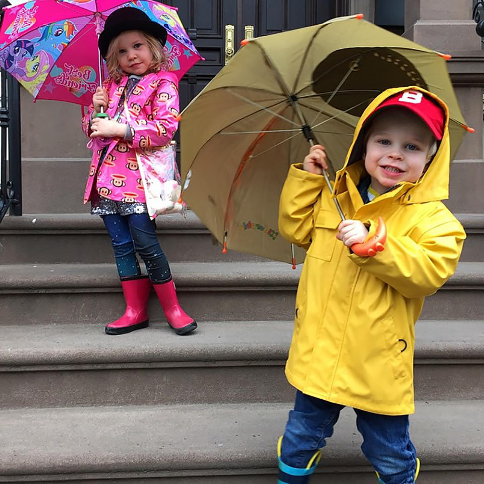 Gideon and Harper Combat the Rain in Style