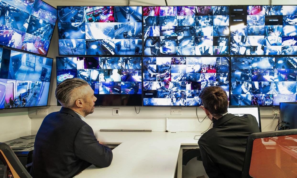 <span>The surveillance room at the Tiger Tiger London nightclub allows staff to monitor any suspicious activity. </span><span>Photograph: Sonja Horsman/The Observer</span>