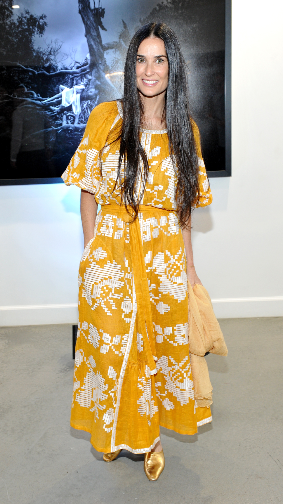 Demi Moore and celebrity floral and fragrance designer Eric Buterbaugh attend the private opening of Sascha von Bismarck debut photography collection, “PERFUME,” at Eric Buterbaugh Gallery on September 6, 2017 in Los Angeles, California