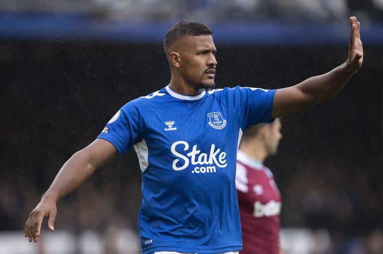 Salomónn Rondón, con la camiseta de Everton, última camiseta que vistió