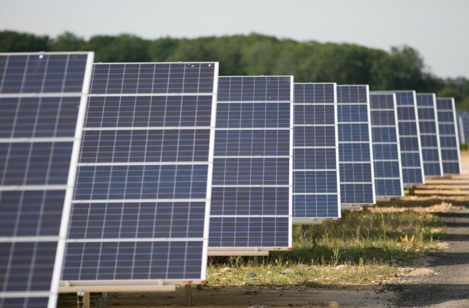 A solar farm (Daniel Leal-Olivas/PA) (PA Wire)