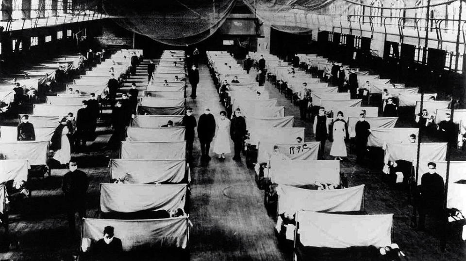 patients during the flu pandemic