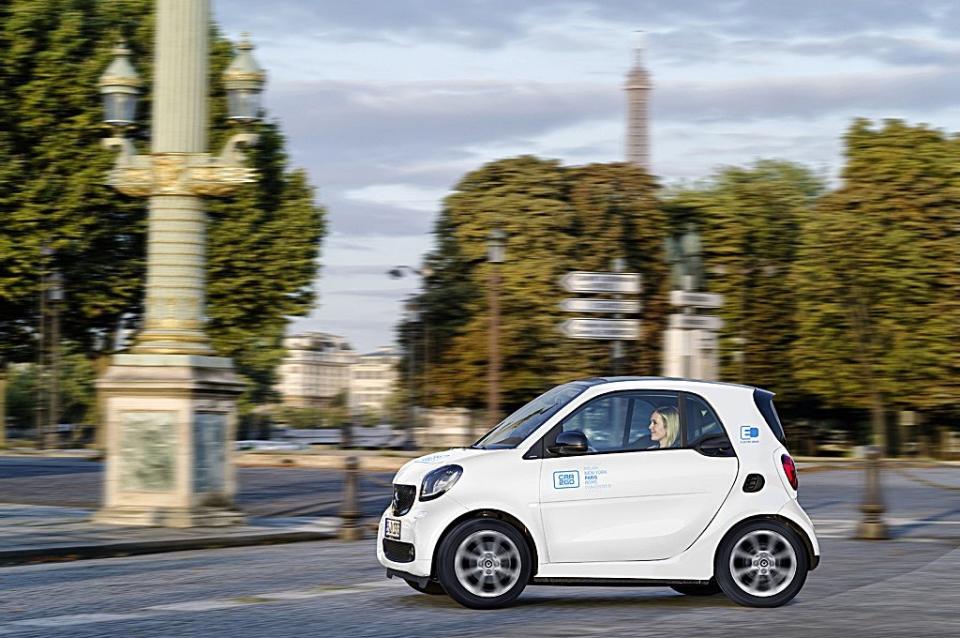 解決塞車與空汙，戴姆勒Car2go 推出EQ fortwo電動車隊明年巴黎市