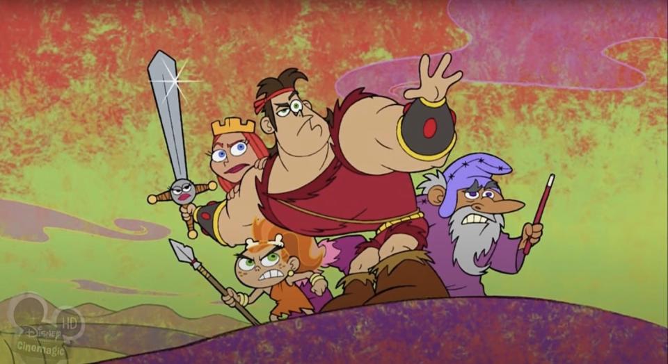 The cast of the animated series "Dave the Barbarian"