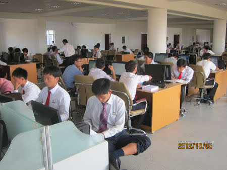 Students of Pyongyang University of Science and Technology (PUST) attend a class at PUST in Pyongyang, North Korea, in this undated picture provided by Yu-Taik Chon, president of Pyongyang University of Science and Technology (PUST) on June 18, 2018. Yu-Taik Chon/Handout via REUTERS