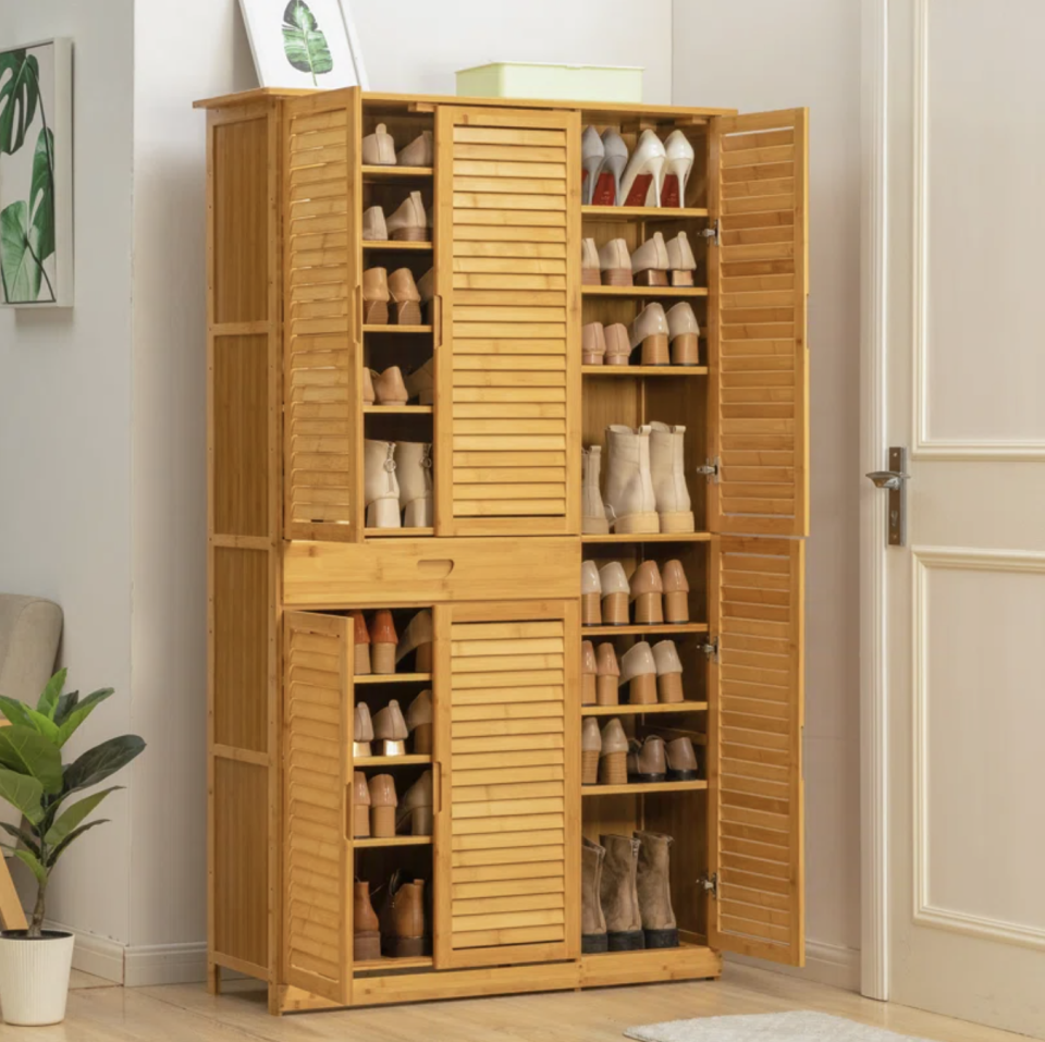 16) Bamboo Shoe Rack