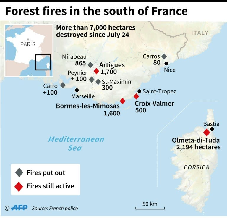 Experts say said a drop-off in farming in southeast France since the 1970s has allowed forests and wild areas of bush to proliferate, making the region more prone to fires