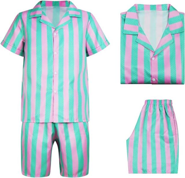 New Barbie Movie Allan Doll Beach Outfit Halloween Costume Men's Ken Shirt  Fur