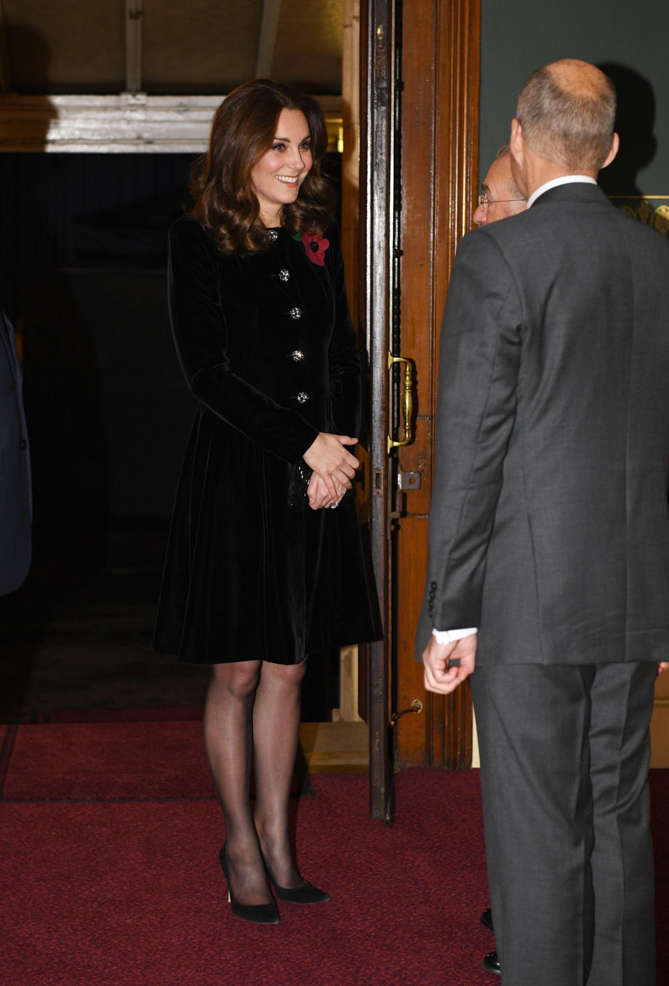 The 35-year-old royal was seated next to Queen Elizabeth and Prince Philip.