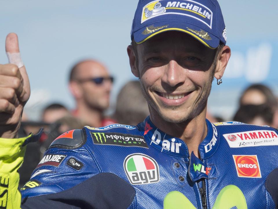 Valentino Rossi will attempt to race at the Grand Prix of Aragon this weekend despite breaking his leg: Getty