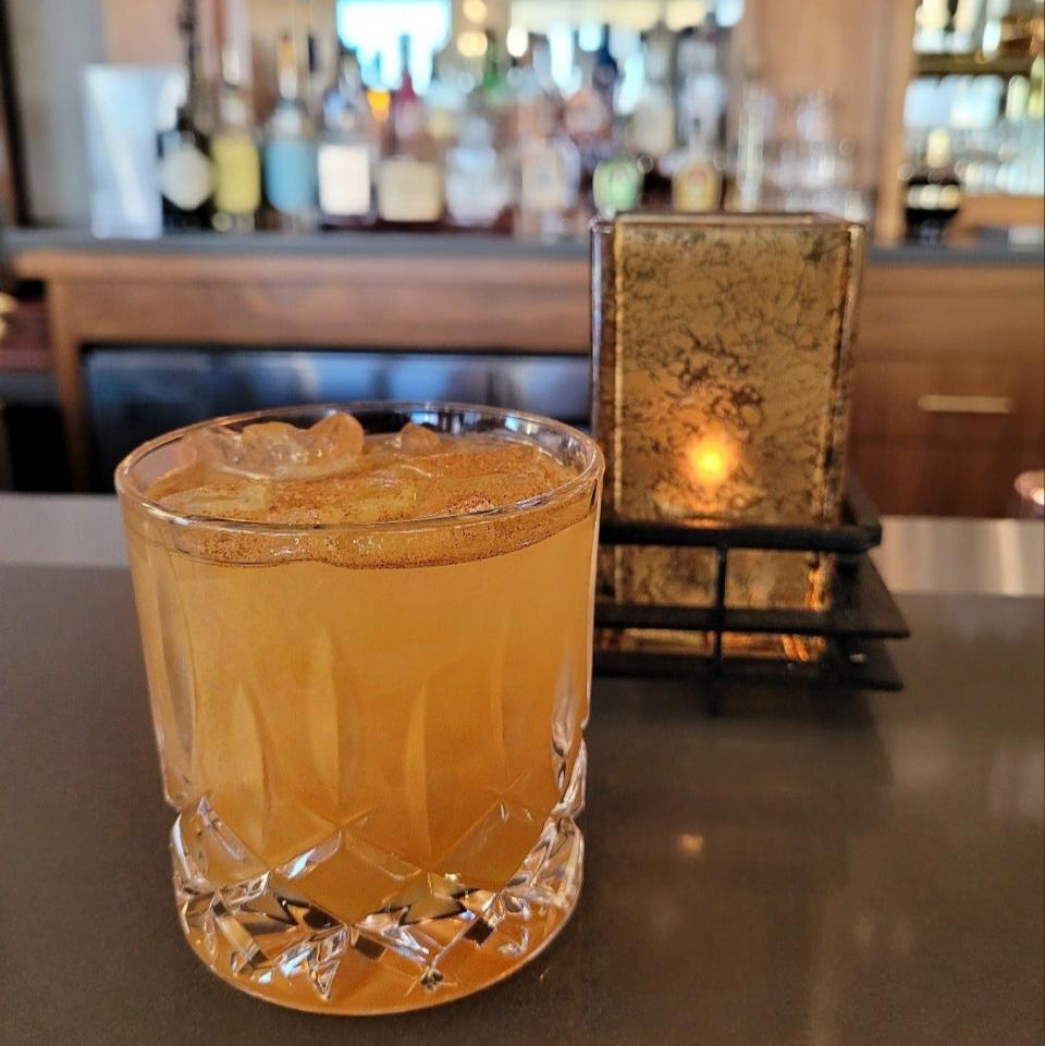 Smoked Cinnamon Cider at The 1 Food & Spirits at Akron's BLU-Tique Hotel.