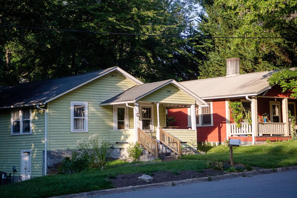 Homes in West Asheville.