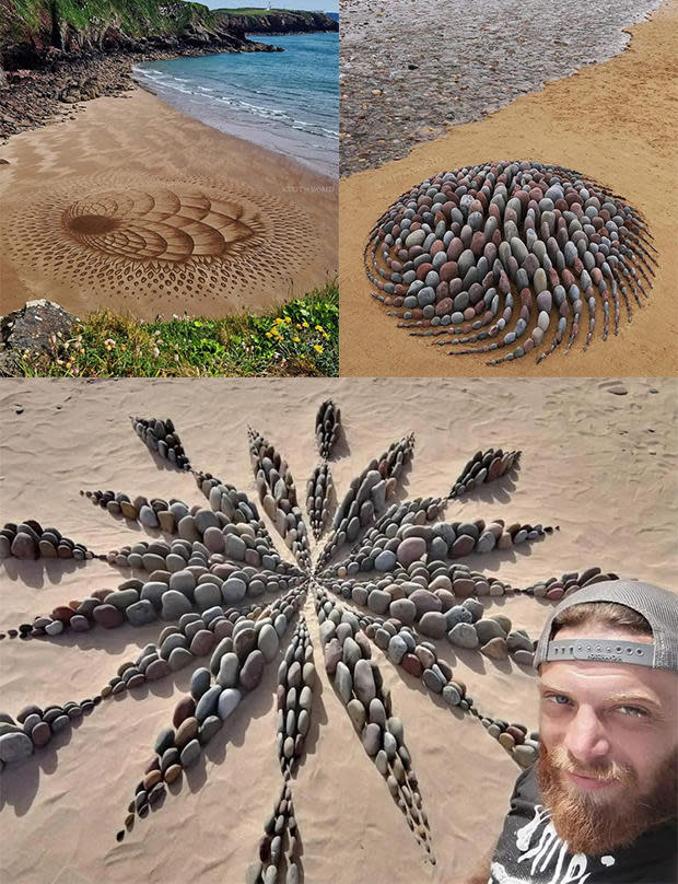 A few examples of Jon Foreman's beach art.   / Credit: Sculpt The World/Instagram