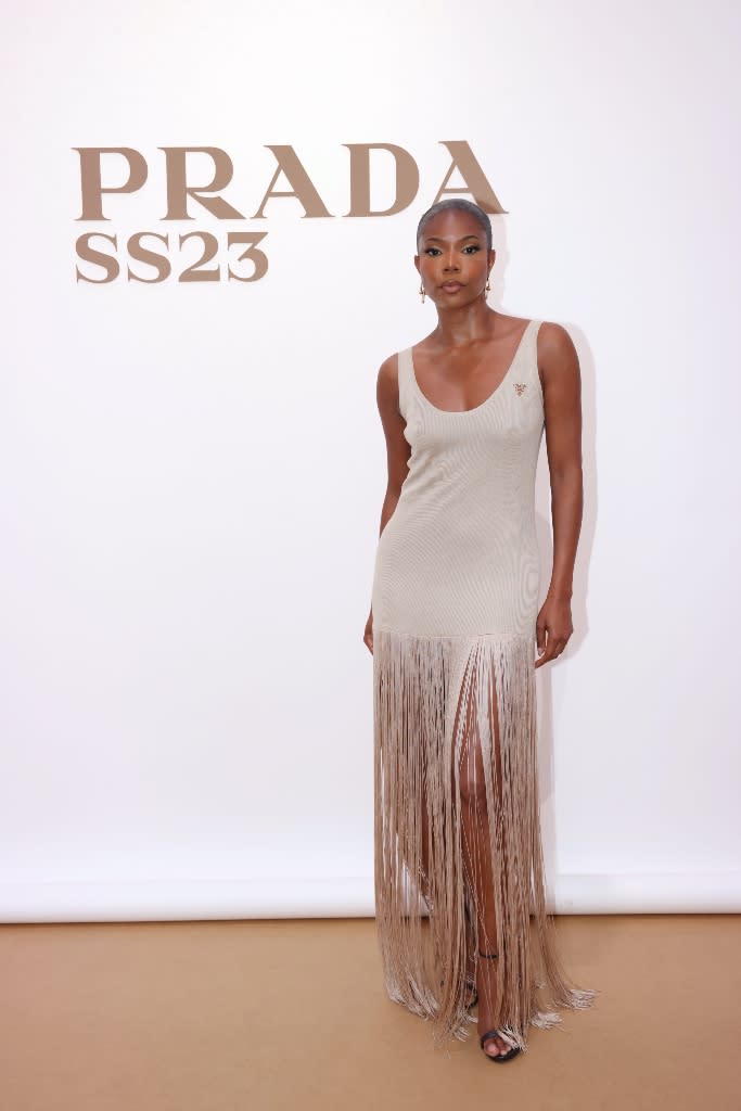Gabrielle Union attends Prada's Spring 2023 menswear show in Milan for Milan Fashion Week Men's on June 19, 2022. - Credit: Jacopo M. Raule/Getty Images for Prada