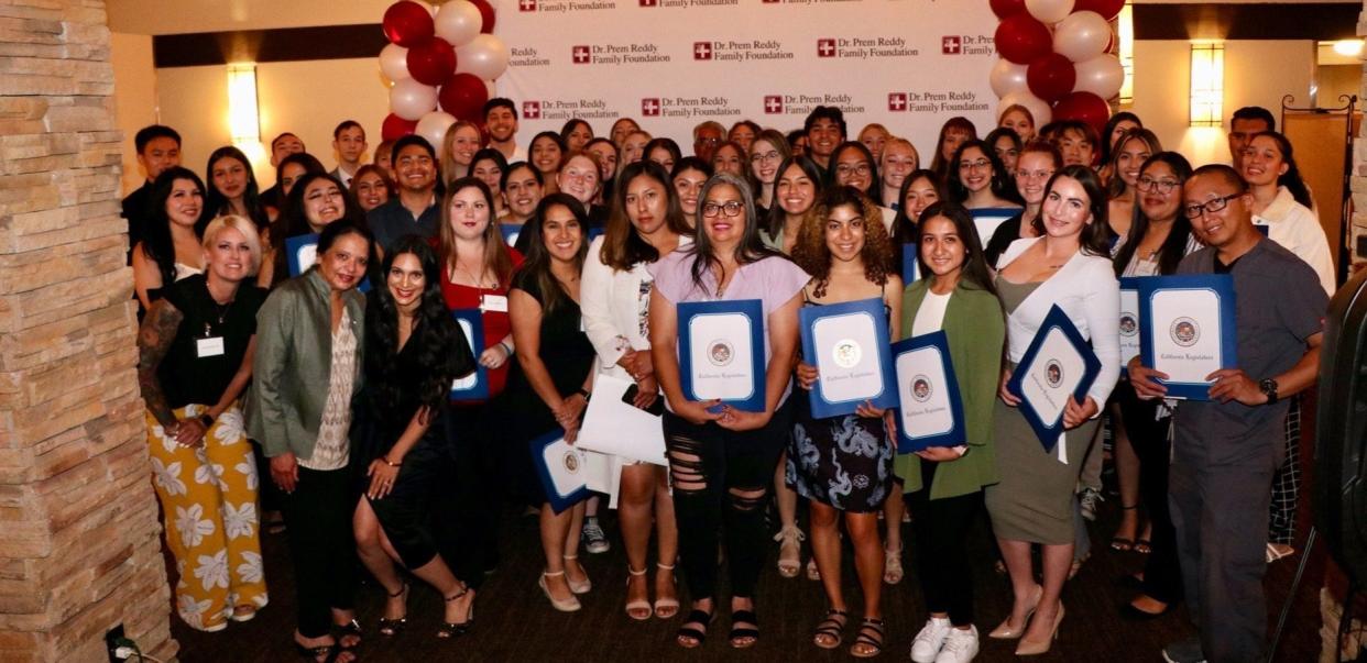 The Dr. Prem Reddy Family Foundation recently presented its largest scholarship award donation to 84 “outstanding and diverse” students from the High Desert who are seeking an education in health sciences