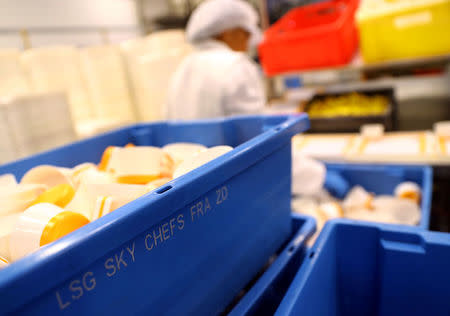 Crockery is ready for meals prepared by employees of LSG Group, Lufthansa's airline catering division, at the LSG headquarters in Frankfurt, Germany, November 11, 2016. REUTERS/Kai Pfaffenbach