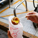<p>Taro (yam) fritter with salted egg custard: If you feel that your love for <a href="https://sg.style.yahoo.com/big-street-singapore-prata-bomb-015714577.html" data-ylk="slk:anything;elm:context_link;itc:0;sec:content-canvas;outcm:mb_qualified_link;_E:mb_qualified_link;ct:story;" class="link  yahoo-link">anything</a> and <a href="https://sg.news.yahoo.com/salted-egg-yolk-croissant-where-083838081.html" data-ylk="slk:everything;elm:context_link;itc:0;sec:content-canvas;outcm:mb_qualified_link;_E:mb_qualified_link;ct:story;" class="link  yahoo-link">everything</a> that’s salted egg-flavoured will never die, this fritter is definitely a must-try. These dough fritters are made with taro, with a molten salted egg centre that oozes up within a bite. Seek this snack at the Ningxia, Tonghua and Raohe night markets in Taipei.</p>