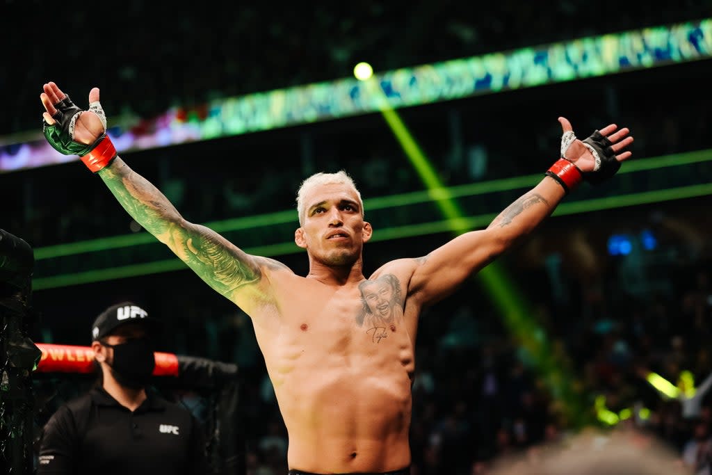 Charles Oliveira (pictured) takes on Justin Gaethje  (Getty Images)