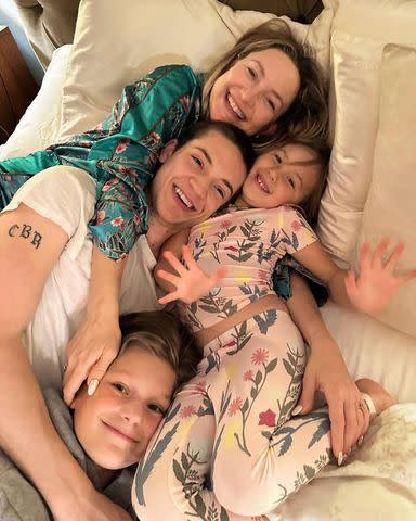 <p>Kate Hudson/Instagram </p> Kate Hudson with sons Ryder and Bingham and daughter Rani
