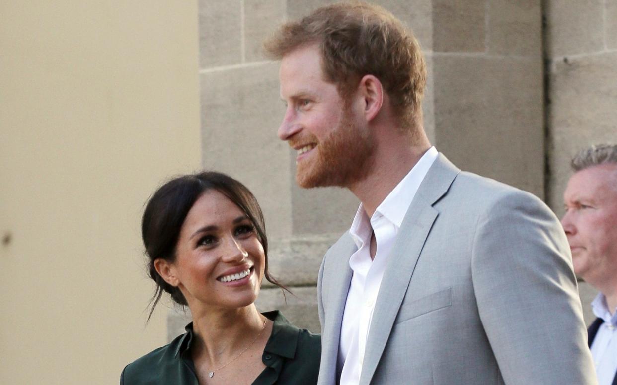 The Duke and Duchess of Sussex, who have announced they are expecting their first child - AP