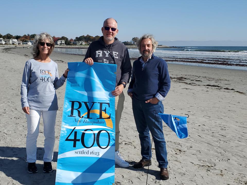 Spearheading Rye's 400th Anniversary committee are Deb Toohey. vice chair; Andy Stecher, chair; and Lew Karabatsos.