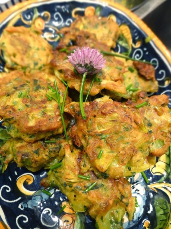 <p>Scrumpdillyicious</p><p>Wonderfully simple to prepare, these elegant and delicious fritters are fabulous on their own as an appetizer, but also make a heavenly addition to any summer feast.</p><p><strong>Get the recipe: <a href="http://scrumpdillyicious.blogspot.com/2014/06/ottolenghi-leek-fritters-with-yogurt.html" rel="nofollow noopener" target="_blank" data-ylk="slk:Leek Fritters with Yogurt-Cilantro Sauce;elm:context_link;itc:0;sec:content-canvas" class="link rapid-noclick-resp"><em>Leek Fritters with Yogurt-Cilantro Sauce</em></a></strong></p>