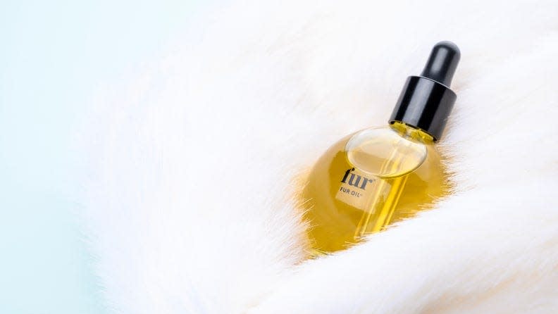 This special oil helps to soften the hair down there.