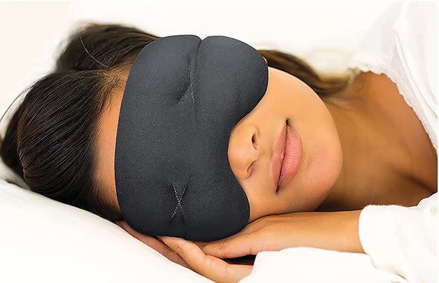 A weighted sleep mask