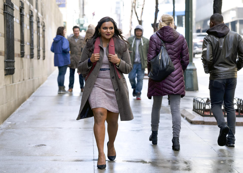 This image released by Amazon Studios shows Mindy Kaling in a scene from "Late Night." (Emily Aragones/Amazon Studios via AP)