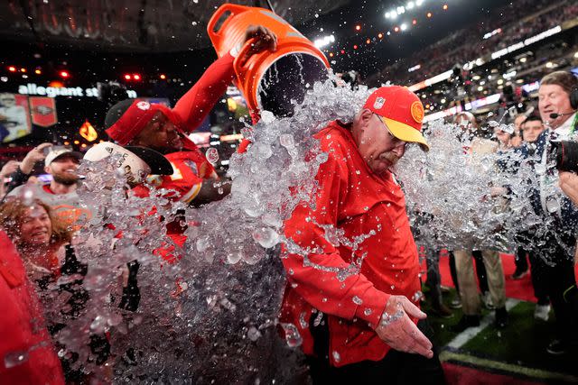 <p>AP Photo/Ashley Landis</p> 2024 Super Bowl Gatorade color