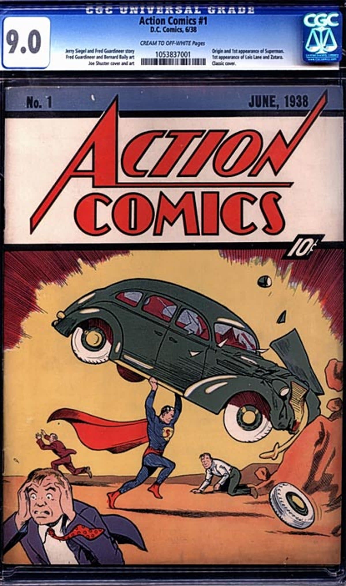 Auction: the 1938 edition of Action Comics featuring Superman