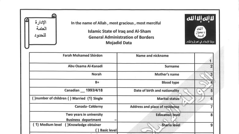 'Fighter, martyr or volunteer'? The form that would-be jihadists filled out for ISIS