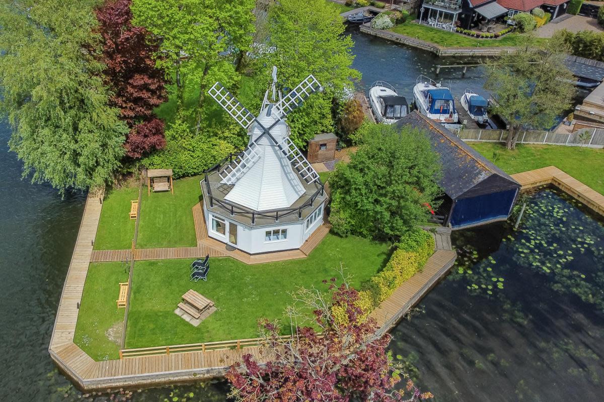 The Windmill is on the Norfolk Broads, with riverside views <i>(Image: Waterside Estate Agents)</i>